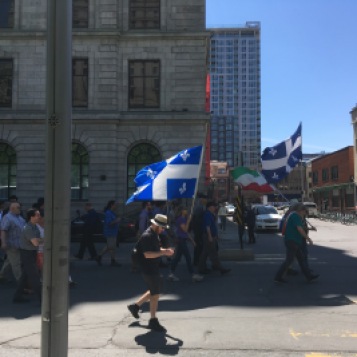 Auch hier gibt es sie, Separatisten. Für ein unabhängiges Quebec. Am Victoria Day - Copyright: tanadia.com